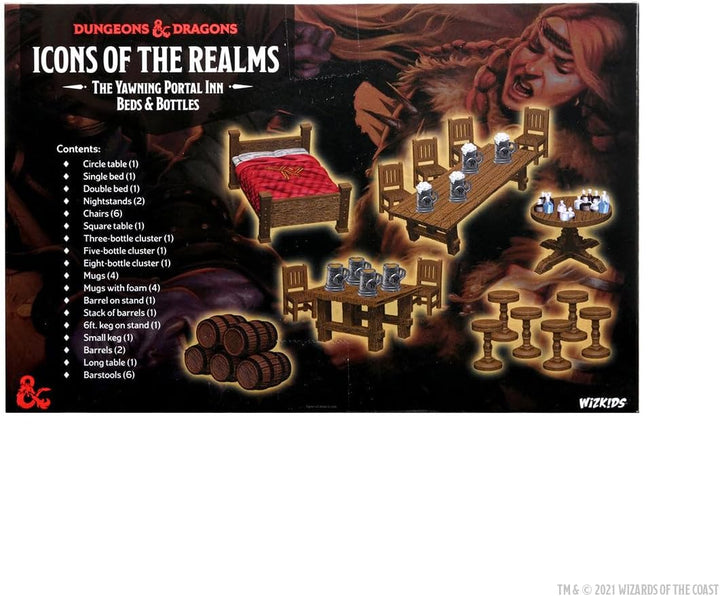 WizKids/NECA WZK96044 Accessories Bett und Flaschen, Bett und Flaschen