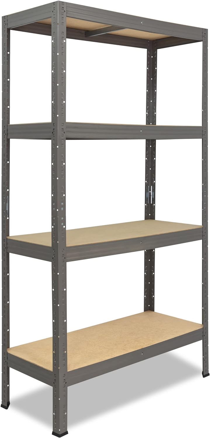 shelfplaza® 180x40x45cm Profi Schwerlastregal grau/Metallregal mit 4 Böden à 200kg Tragkraft/Kellerr