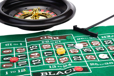 Engelhart Casino-Spielset: 12-Zoll-Roulette und Black Jack