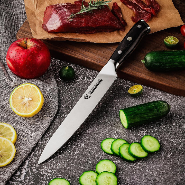 GRAND SHARP Chefmesser, Scharf Fleischmesser Kochmesser 20cm, Profi Messer Küchenmesser aus Hochwert
