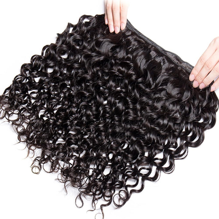 Brasilianische Locken mit Verschluss Water Wave Bundles Yavida Weben brasilianisches Menschenhaar Cu