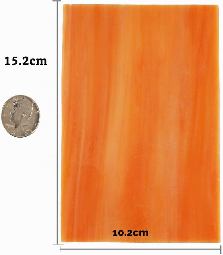 Lanyani (10 Blatt) Vielzahl Buntglas-Blätter, 10,2 x 15,2 cm grosse Kathedrale Glasmosaikfliesen zum