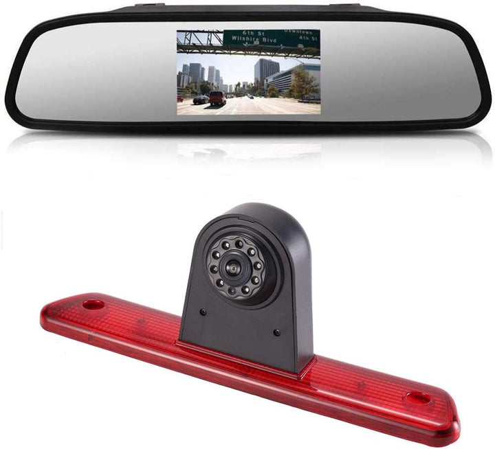 【4.3'' Rückspiegel Monitor + Rückfahrkamera Transporter】im 3. Bremsleuchte HD Rückfahrkamera für Cit