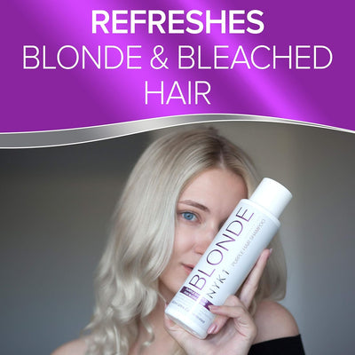 Blond Shampoo (500ml) Sulfatfreies Silbershampoo für Blondes Haar Graues Haar Gebleichtes Haar Blaue