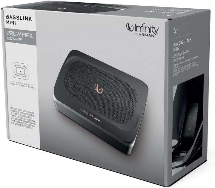 Infinity Basslink Mini - Powered 6x8 Untersitz-Subwoofer - Titan