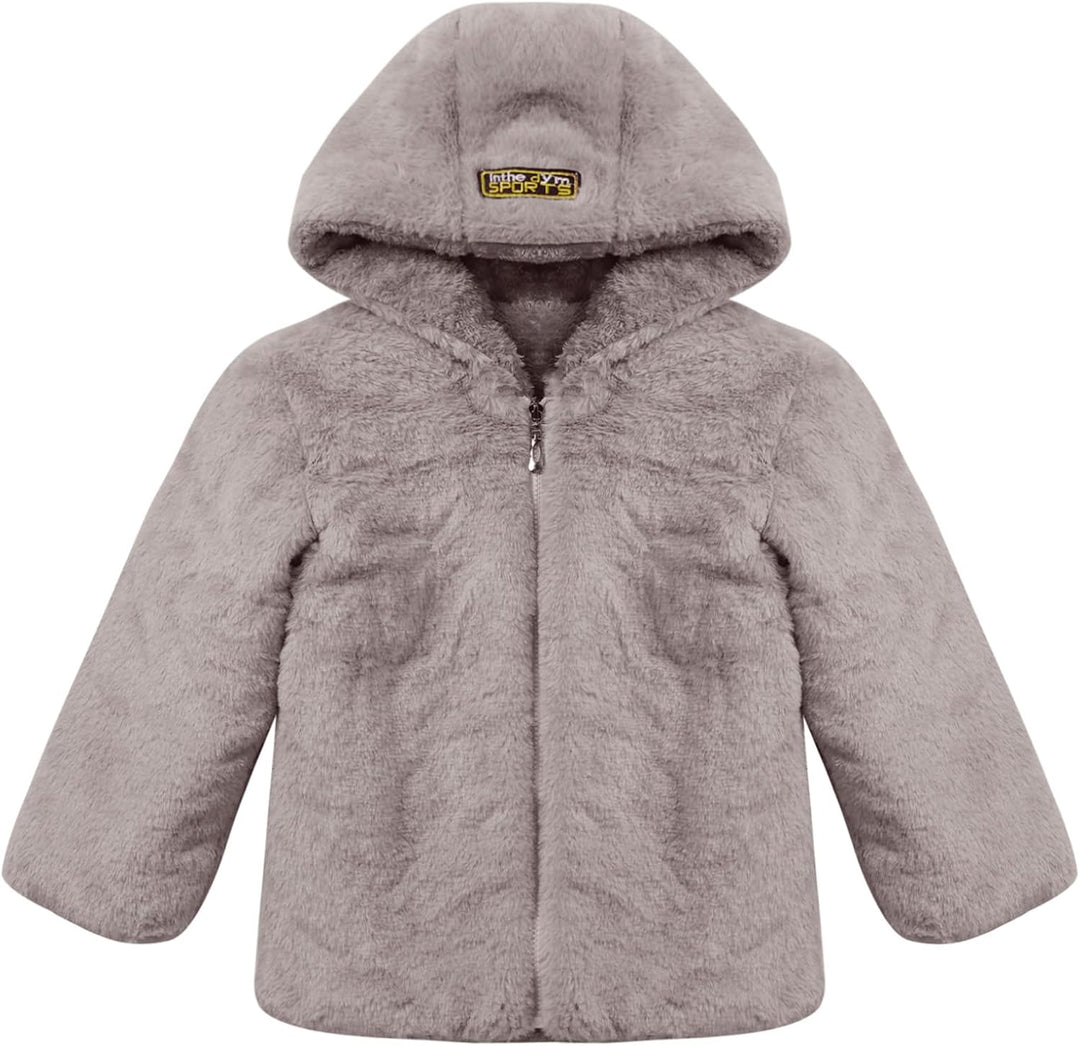 Oyolan Kinder Mädchen Kapuzenjacke Teddybär Fleecejack Winter Outwear Mantel Cartoon Sweatshirt Hood