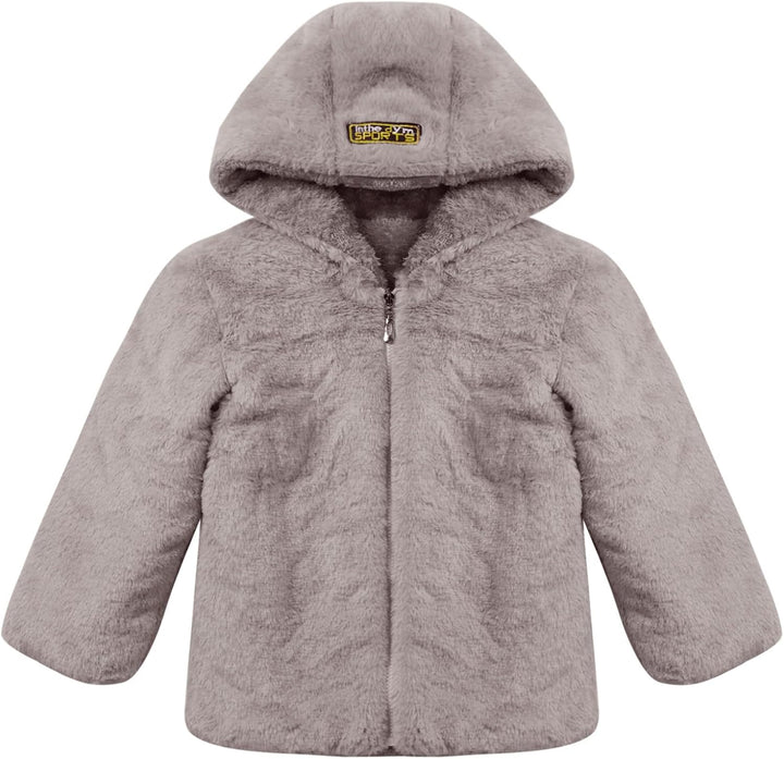 Oyolan Kinder Mädchen Kapuzenjacke Teddybär Fleecejack Winter Outwear Mantel Cartoon Sweatshirt Hood