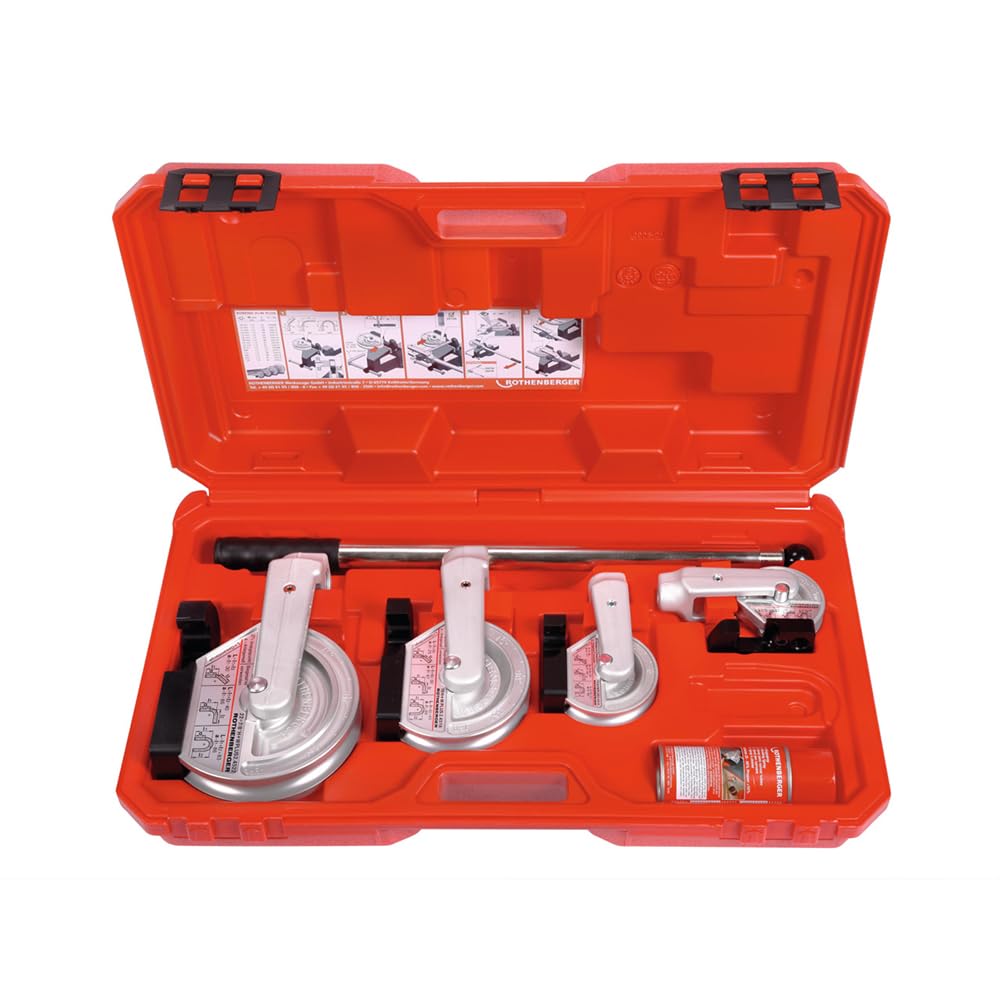 ROTHENBERGER 24500 ROBEND H+W Plus Set Biegegerät, 12mm-15mm-18mm-22mm Arbeitsbereich Durchmesser