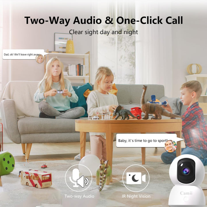 2Pack 3MP Haustier Kamera Hund Kamera mit Telefon App 5G/2.4GHz WiFi Kameras Indoor Security Camera