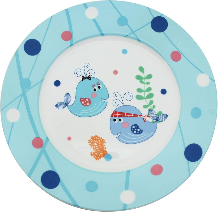 Exzact Besteck Geschenkset 6 Stücken aus Edelstahl/Kindergeschirr - 1 x Schale, 1 x Teller, 1 x Tafe