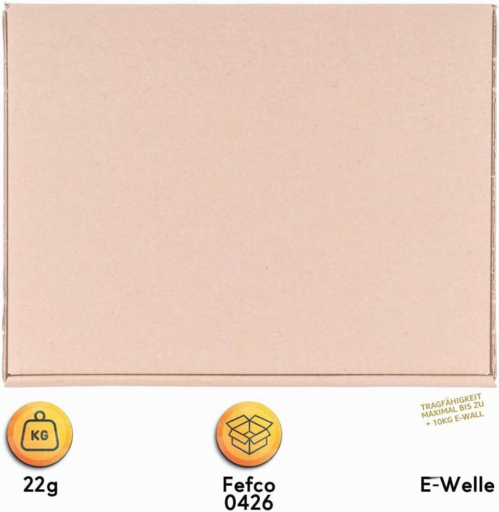 verpacking 50 Grossbriefkartons Versandkartons 165 x 125 x 20 mm, Braun GB-0 DIN A6 für Briefsendung