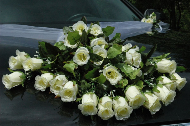Spitze STRAUss Auto Schmuck Braut Paar Rose Deko Dekoration Autoschmuck Hochzeit Car Auto Wedding De