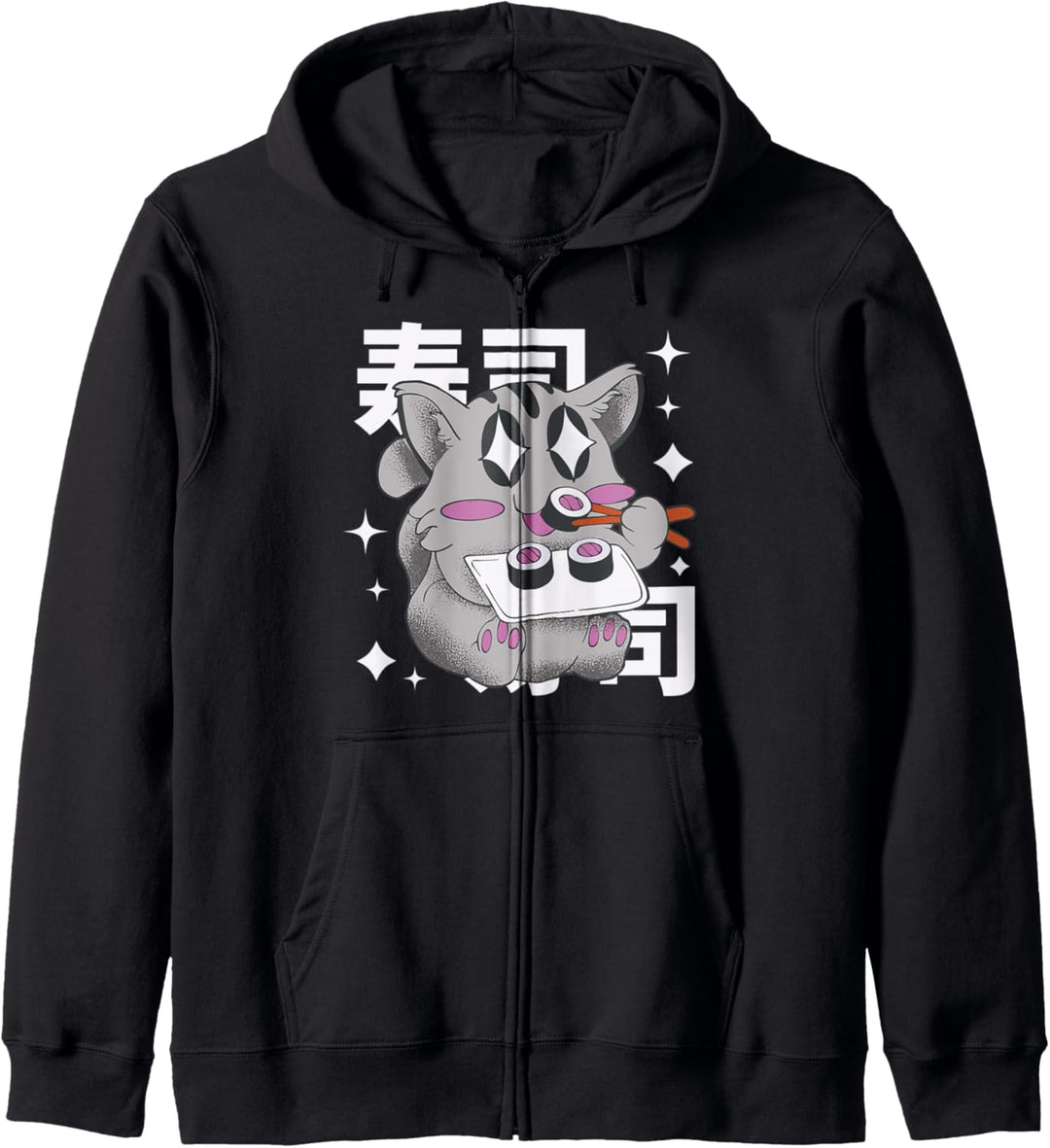 Sushi-Katze japanischer Anime Japan Kapuzenjacke