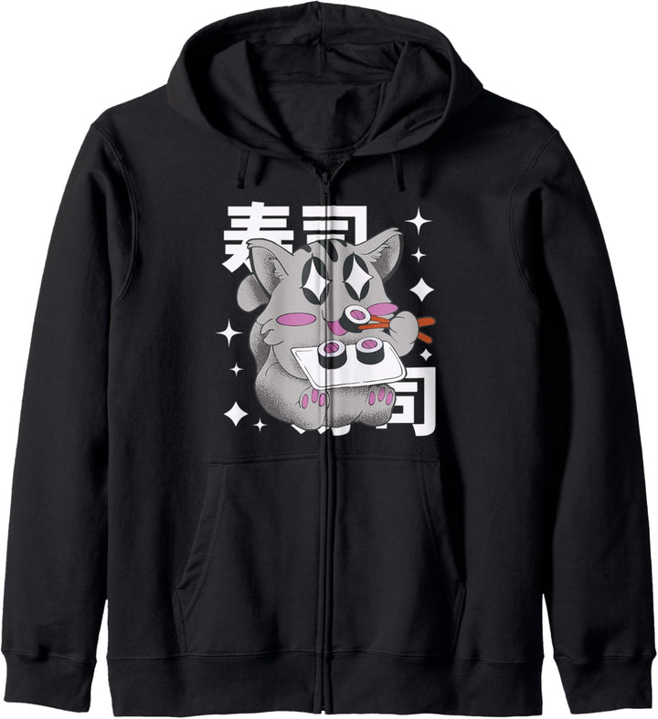 Sushi-Katze japanischer Anime Japan Kapuzenjacke