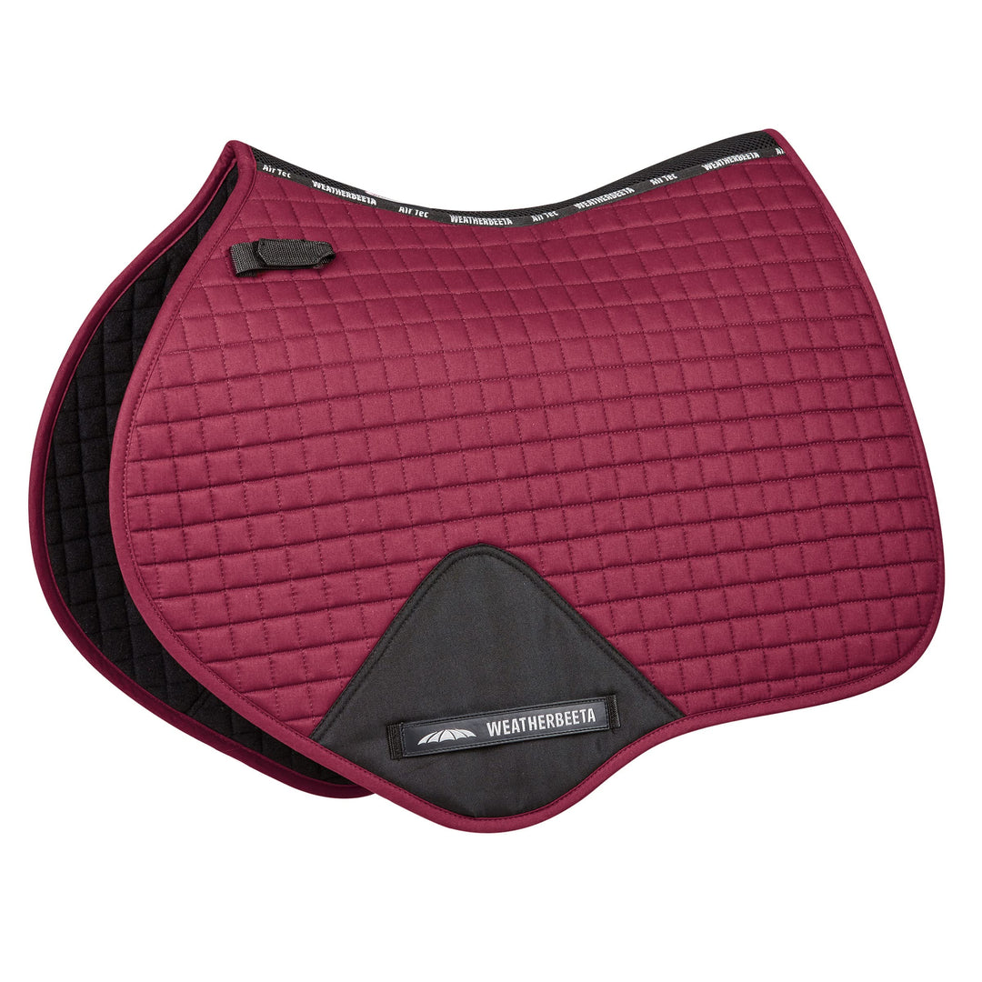 Weatherbeeta Prime Jump Shaped Saddle Pad 1000747 - Maroon - Full, Full