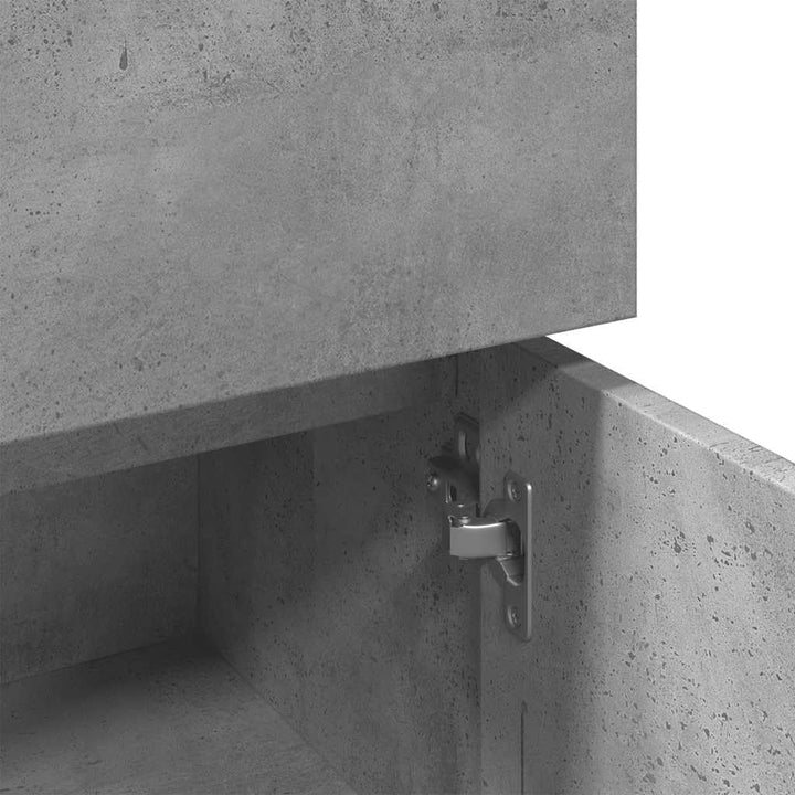 vidaXL Badezimmerschrank Betongrau 30x30x95 cm Holzwerkstoff, Badezimmermöbel, Badschrank, Toiletten