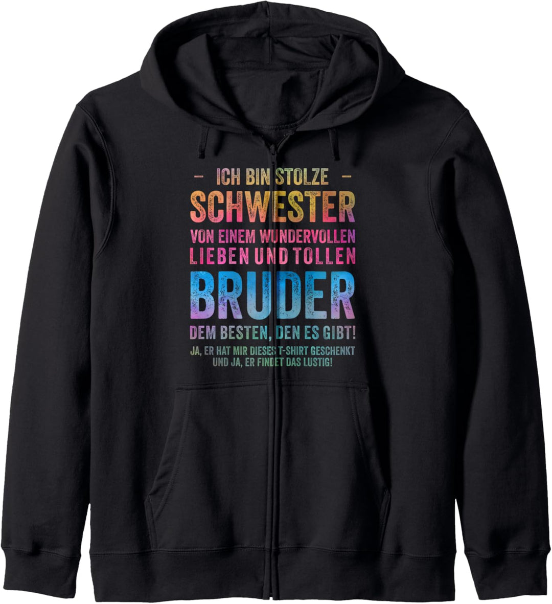 Lustige Geburtstag Geschenke Geschwister - Schwester Bruder Kapuzenjacke
