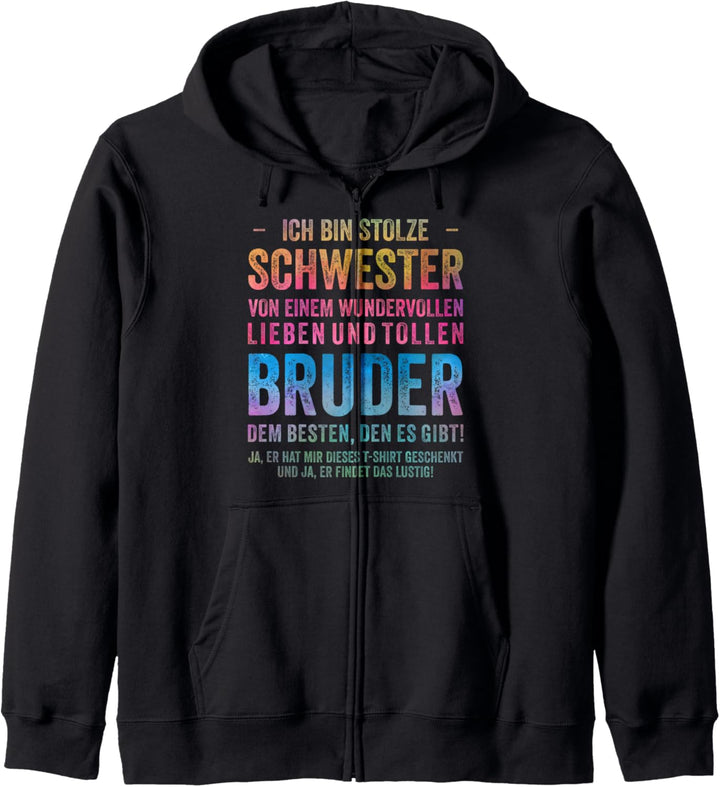 Lustige Geburtstag Geschenke Geschwister - Schwester Bruder Kapuzenjacke