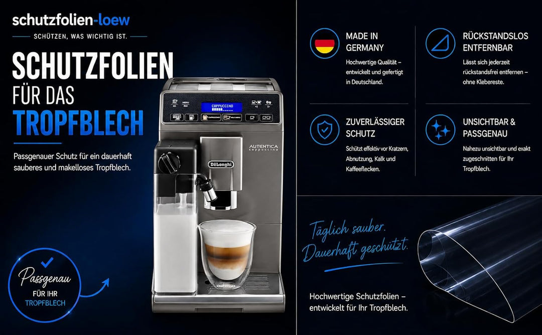 Schutzfolie für DeLonghi ETAM Autentica Cappuccino 29.660 & 29.666-29660 - 29660 - Abtropfblech - Ta