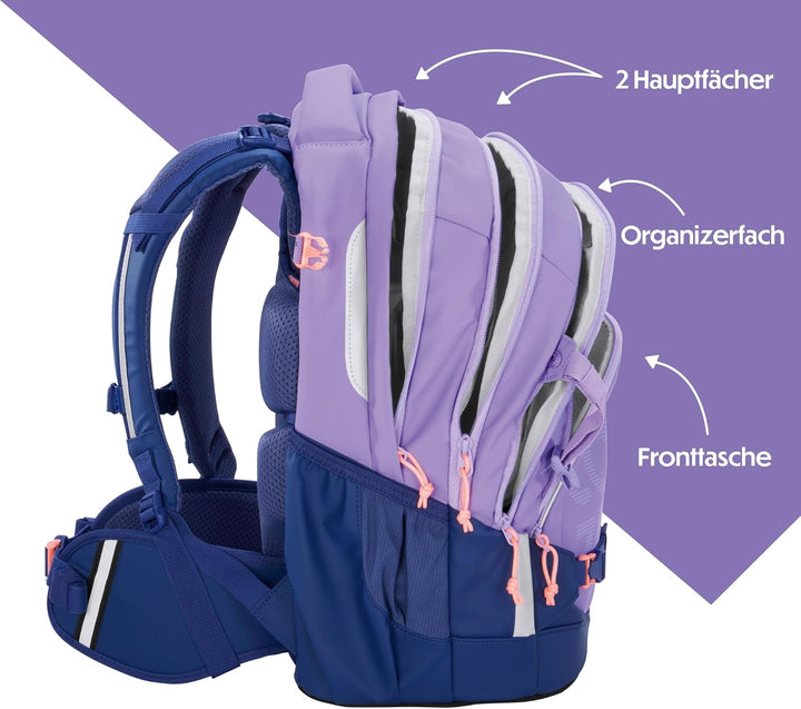 coocazoo Schulrucksack Mate, ergonomischer & anpassbarer Tornister, höhen- & grössenverstellbar, mit
