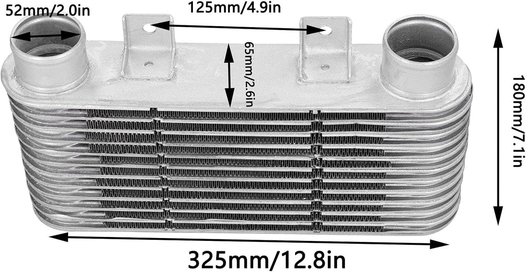 52mm Ladeluftkühler Motorkühler Kühler Ladeluftkühler Motorkühler Turbo-Ladeluftkühler Aluminiumlegi