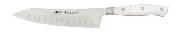 Arcos Serie Riviera Blanc - Rocking Santoku Messer - Klinge aus geschmiedetem Nitrum-Edelstahl 180 m