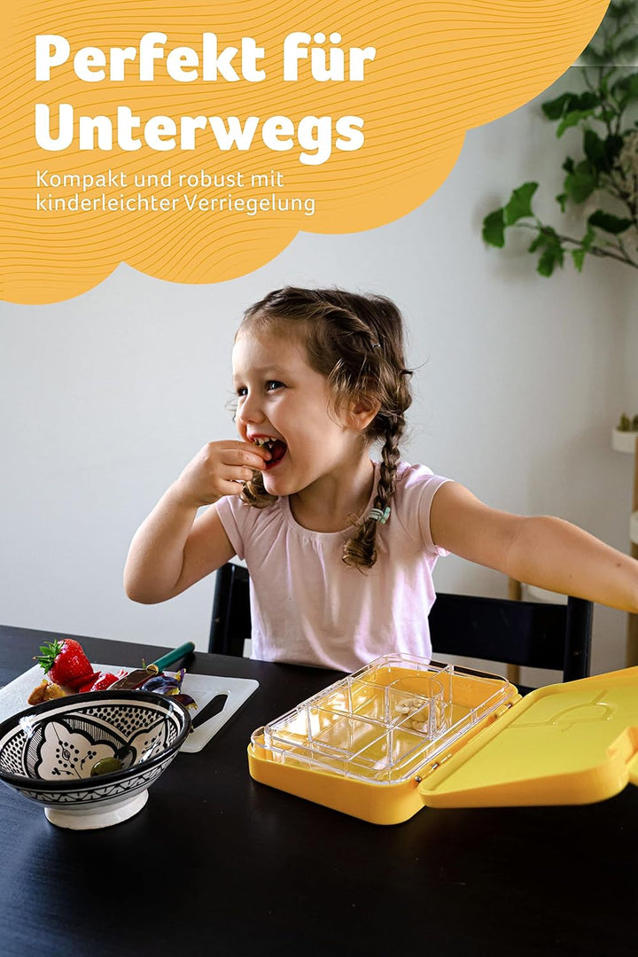 Jarlson® Brotdose Kinder mit Fächern - TONI Lunchbox - Bento Box auslaufsicher – Jausenbox für Kinde