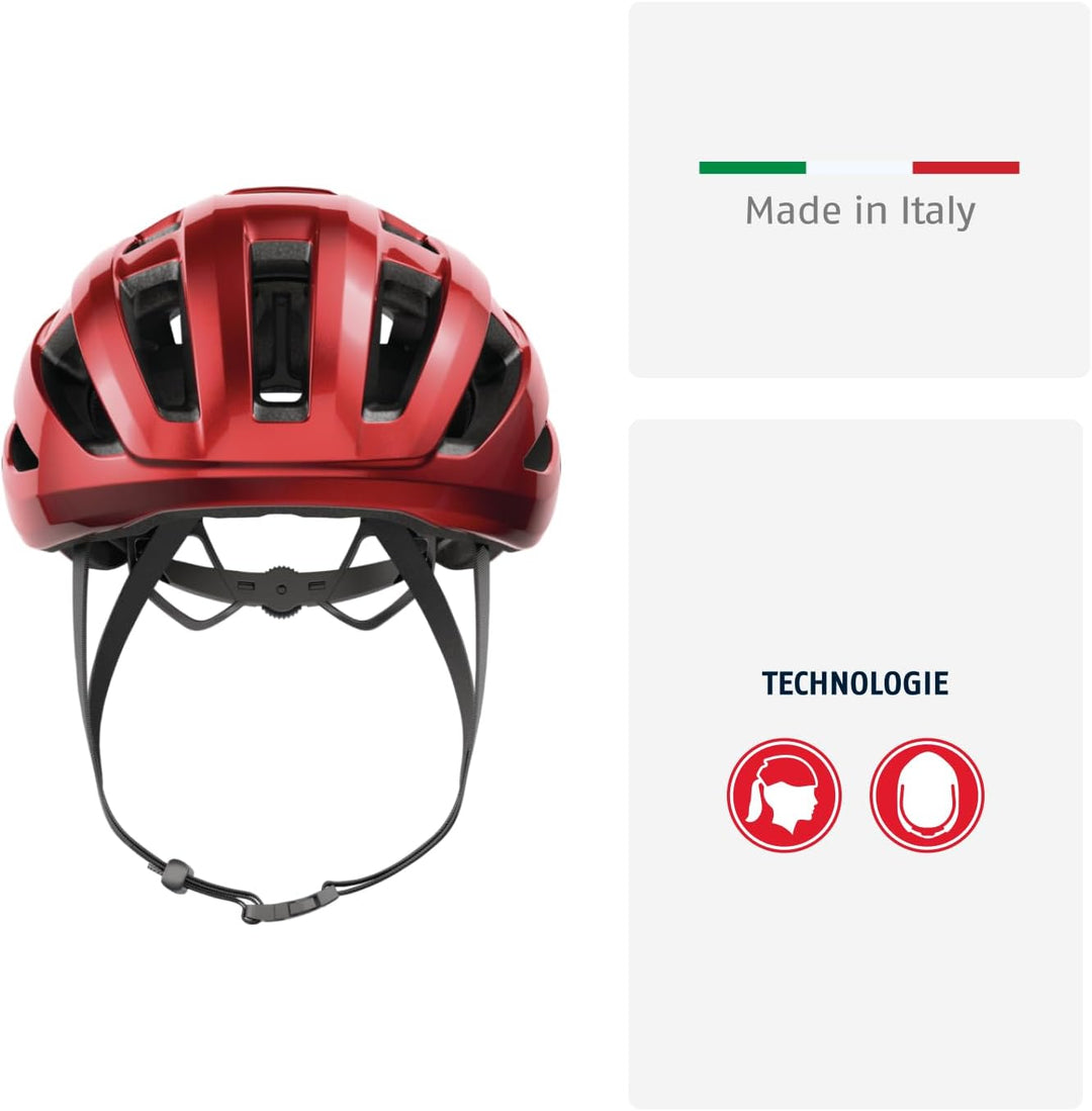 ABUS Rennradhelm PowerDome MIPS - leichter Fahrradhelm mit cleverem Belüftungssystem und Aufprallsch