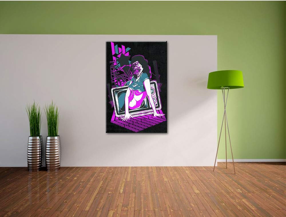 Dark Shes alive black Leinwandbild Bild auf Leinwand, XXL riesige Bilder fertig gerahmt mit Keilrahm