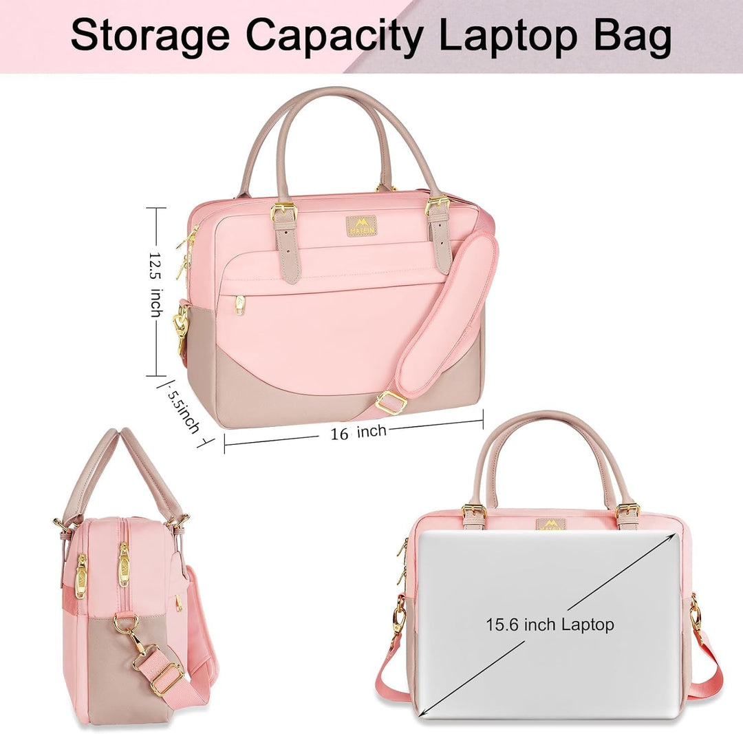 MATEIN Laptoptasche, Arbeitstasche Business Aktentasche Laptop Tasche 15,6 Zoll Schultasche Damen Um