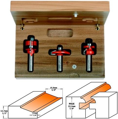 CMT Orange Tools 900.024.11 – ESTUCHE 3 Fräser HW S 8 Küchen (Lonnie Bird)