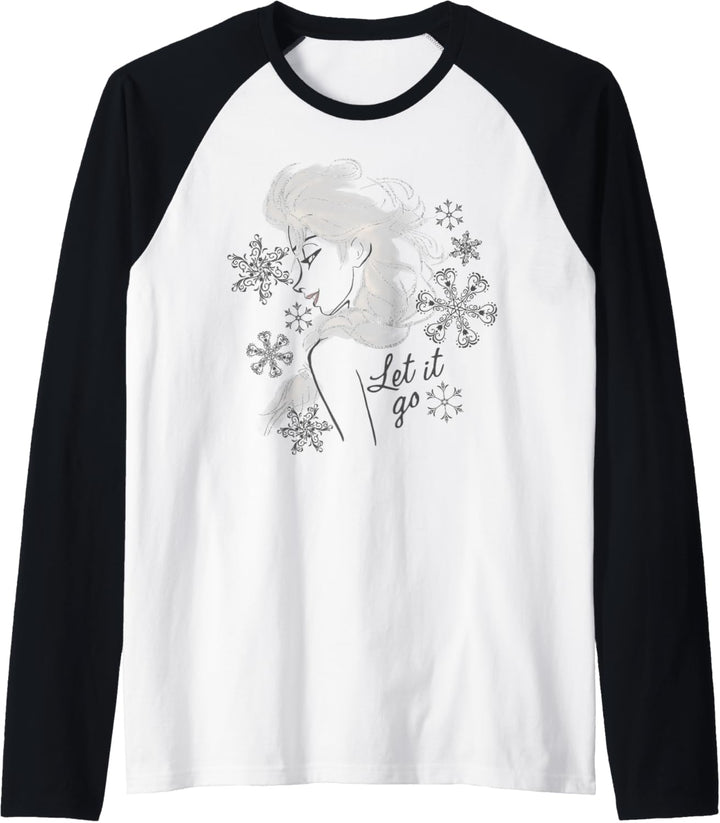 Disney Frozen Elsa Let It Go Profile Sketch Raglan