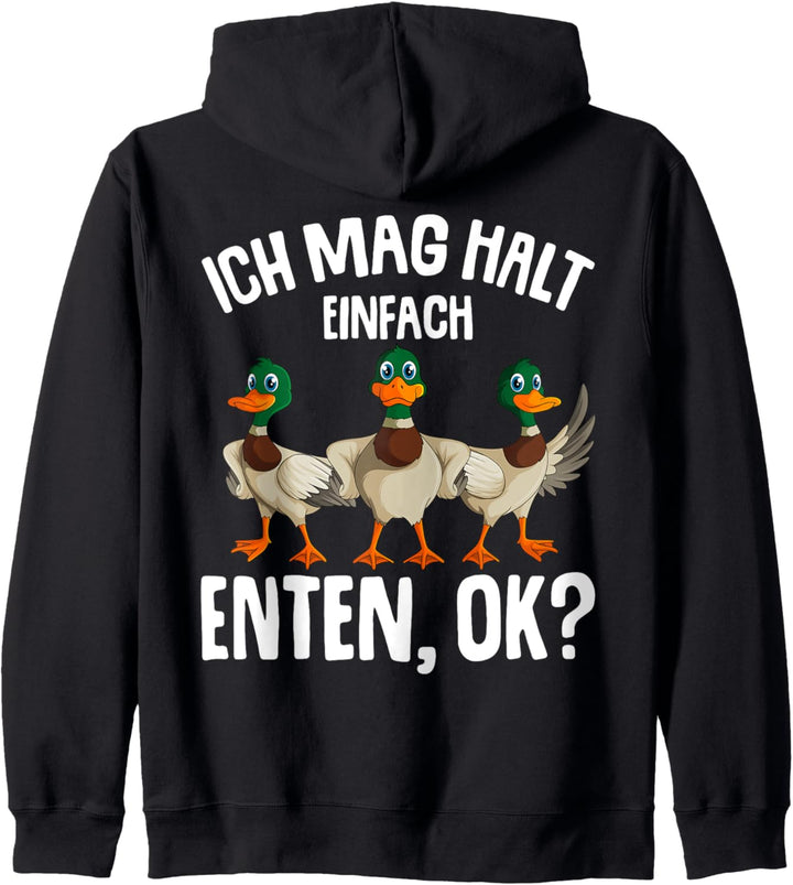 Ich mag halt Enten Mädchen Damen Ente Kapuzenjacke