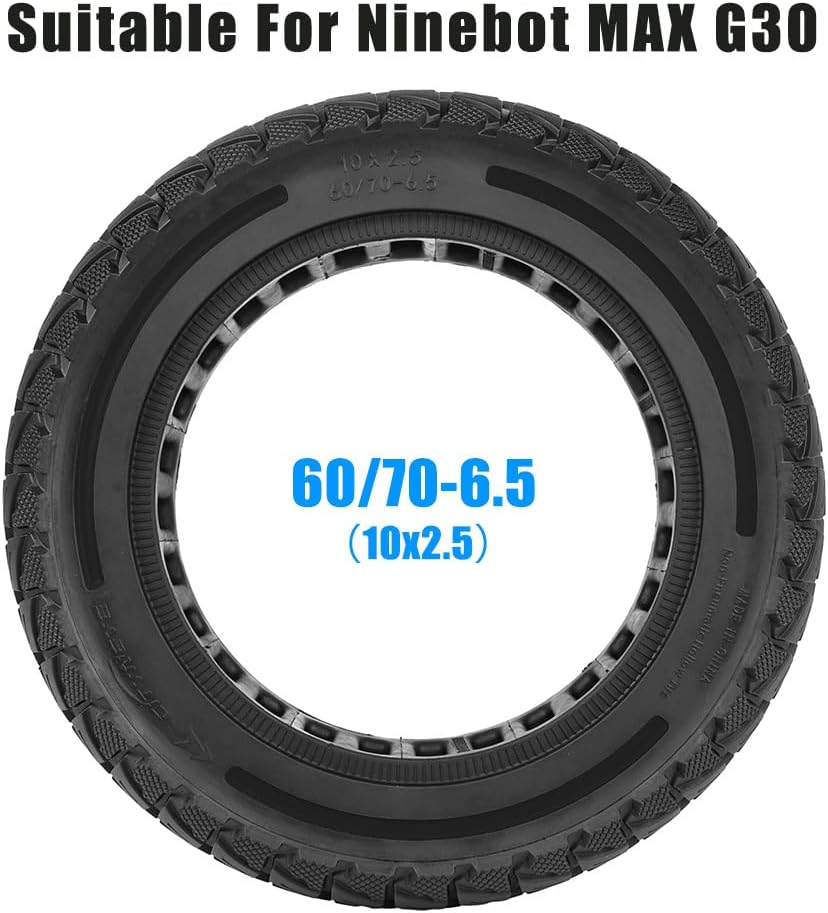 60/70-6,5 Vollgummireifen 10 Zoll Solide Reifen für Xiaomi 5/5 Pro/5 Max,für Ninebot Max G30/Max G30