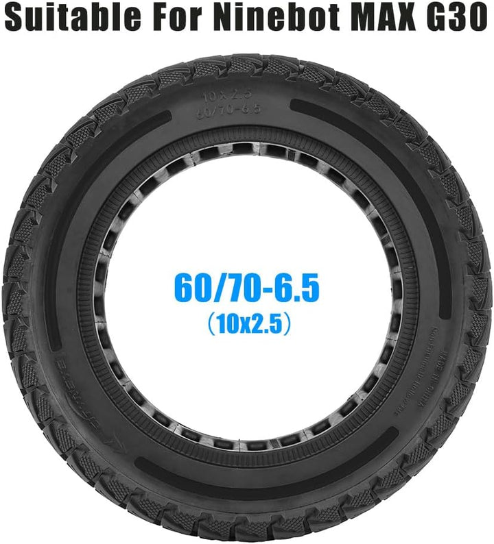 60/70-6,5 Vollgummireifen 10 Zoll Solide Reifen für Xiaomi 5/5 Pro/5 Max,für Ninebot Max G30/Max G30