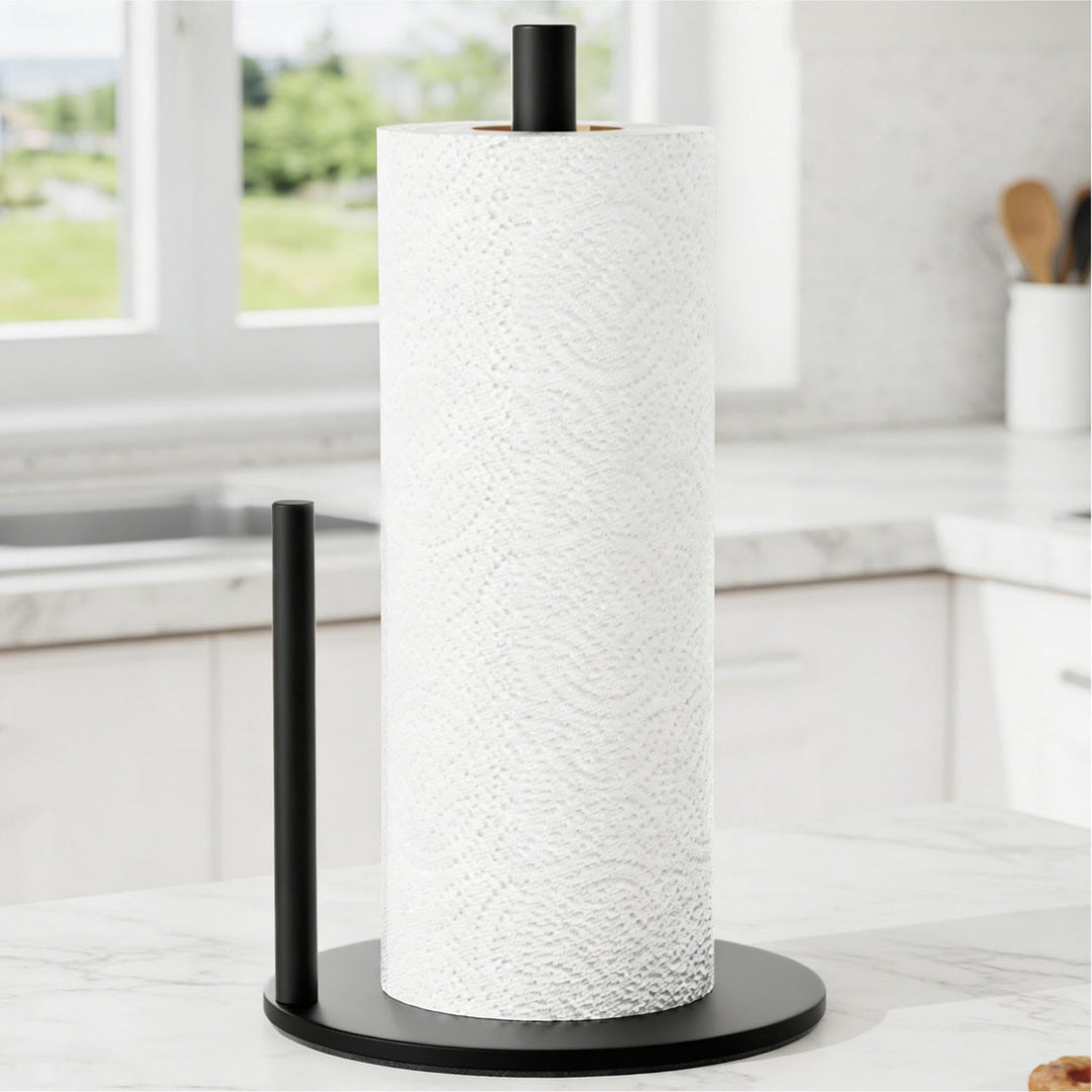 Schwarz KüChenrollenhalter Arbeitsplatte Papierrollenhalter Stehend KüChenrollen Halter, Premium-Ede