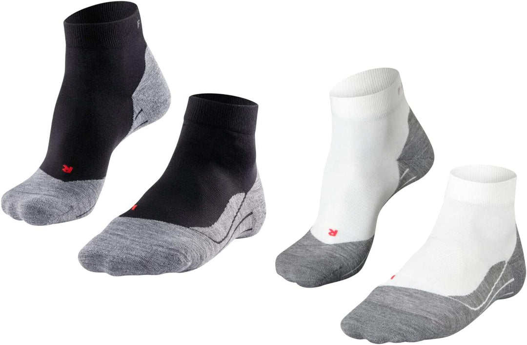FALKE Damen RU4 Short 2-Pack Laufsocken mittelstarke Polsterung antiblasen kurz vegan Sport Jogging