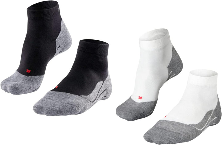 FALKE Damen RU4 Short 2-Pack Laufsocken mittelstarke Polsterung antiblasen kurz vegan Sport Jogging