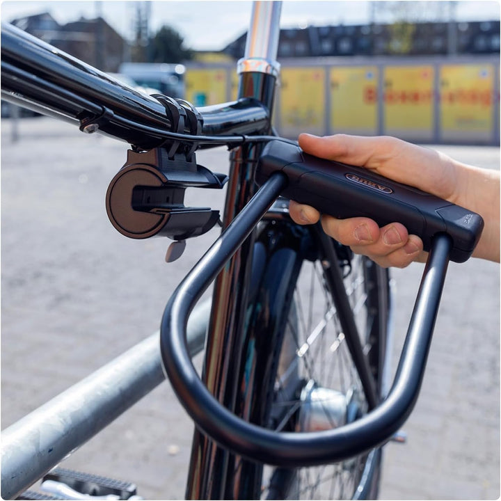 ABUS Bügelschloss Granit Plus 470 + USH470-Halterung - Fahrradschloss mit Parabolbügel - ABUS-Sicher