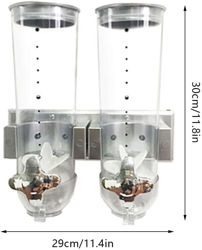 Müslispender, 3L Doppelbonbonspender, 2er-Pack, Müslispender, Wandmontage Cerealienspender Doppelt T