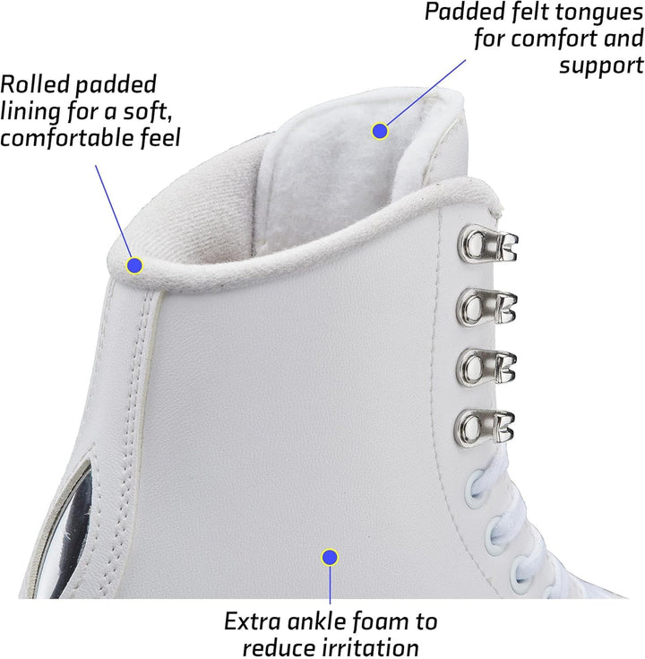 Jackson Ultima Finesse Damen Mädchen Eiskunstlauf Erwachsene Weiss, Erwachsene Weiss
