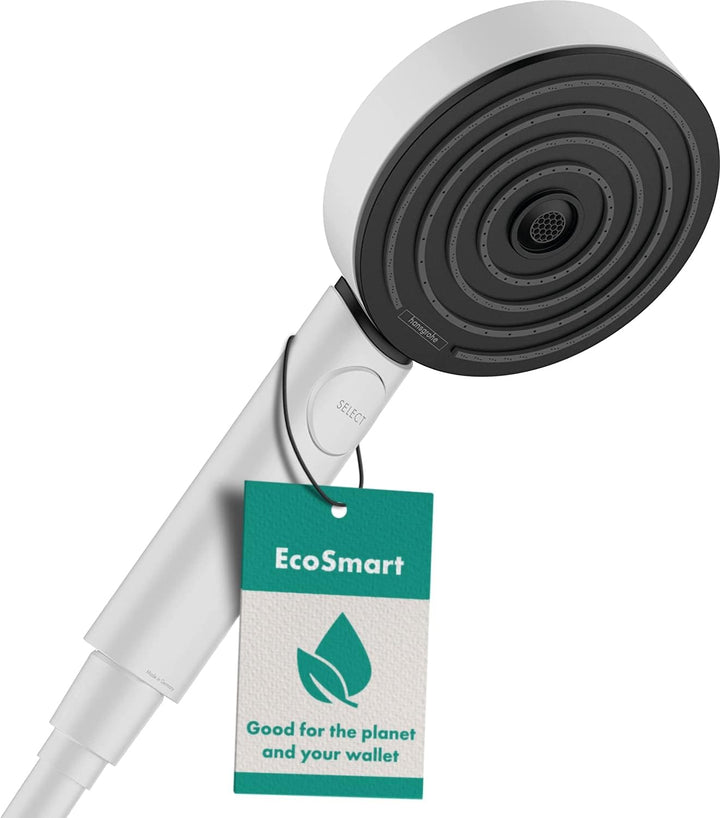hansgrohe Duschkopf Pulsify Select S, Duschbrause wassersparend, 3 Strahlarten Activation, Antikalk-