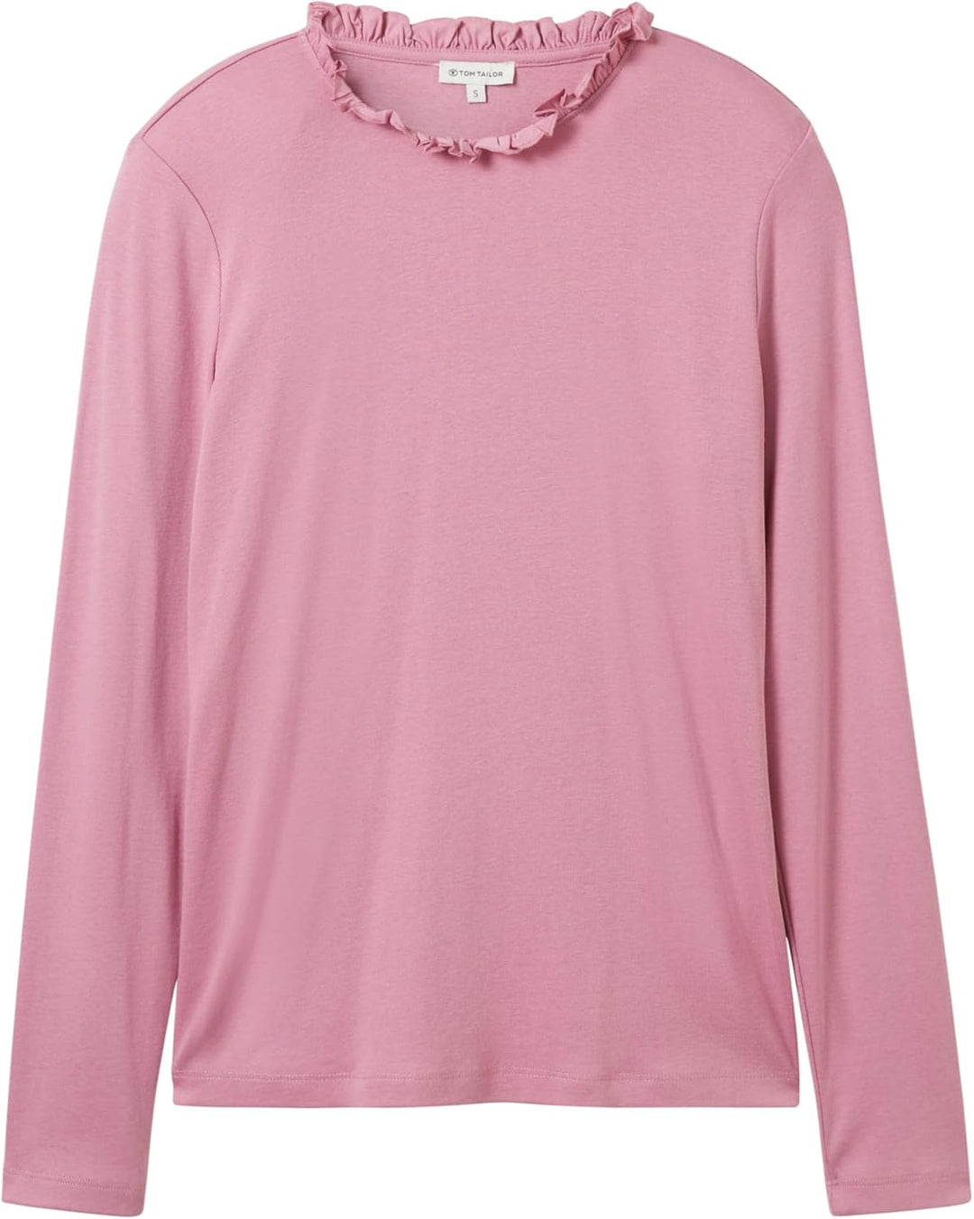 TOM TAILOR Damen Basic Langarmshirt mit Stehkragen XL 33950 - Dusty Vanda, XL 33950 - Dusty Vanda