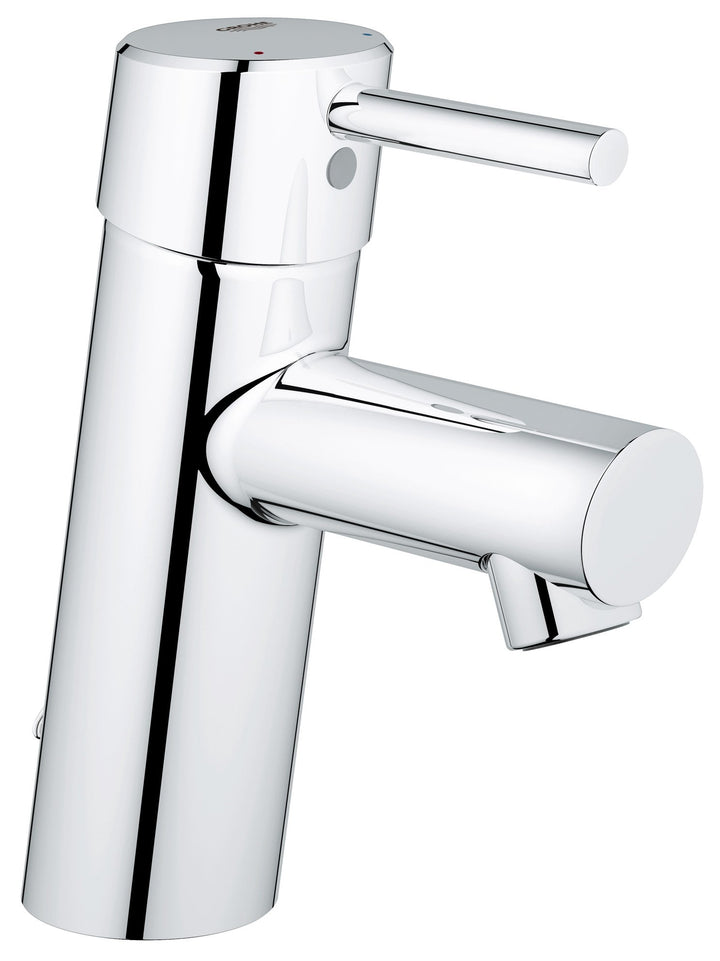 GROHE Concetto Einhand-Waschtischbatterie, mit Kette, reduzierter Wasserverbrauch 3220610E, Silber
