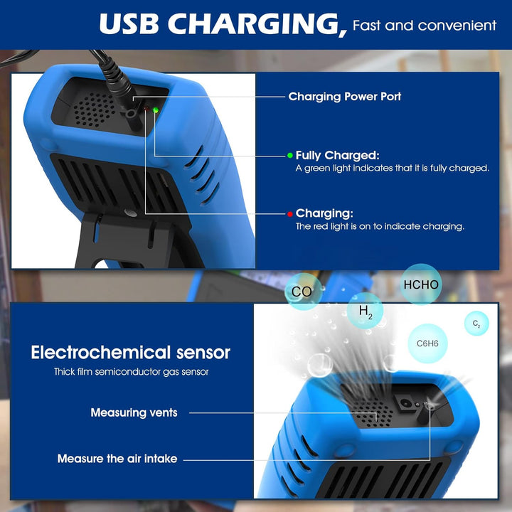 AOPUTTRIVER Formaldehyd Messgerät AP-5800N Innenraum-Luftqualitätsmessgeräte Verschmutzung Messgerät
