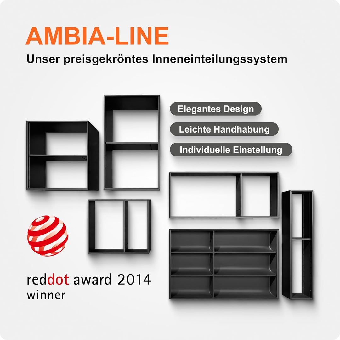 BLUM AMBIA-LINE Schubkastenrahmen schmal, NL450mm, Stahl oriongrau matt