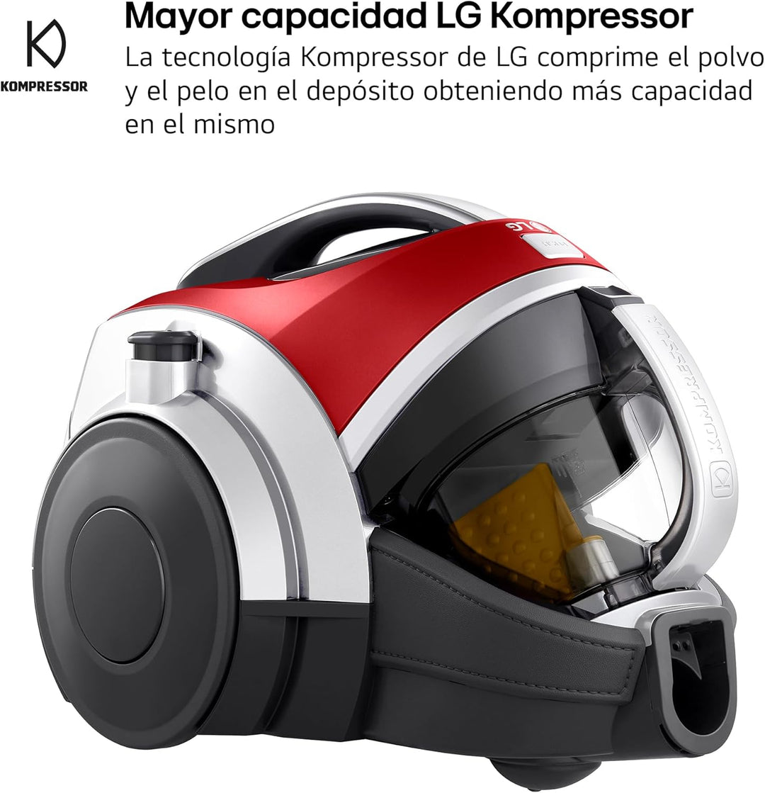 LG VK8506NHAG Beutelloser Staubsauger, 650 W, Kompressor-System, Turbo-Zyklon-System, Teleskop-Staub