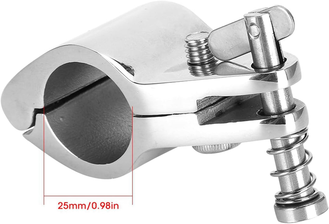 Jaw Slide Hardware Marine Jaw Slide Bimini Top Scharnierschienenhalterung 2 Stück Stahlboot klappbar