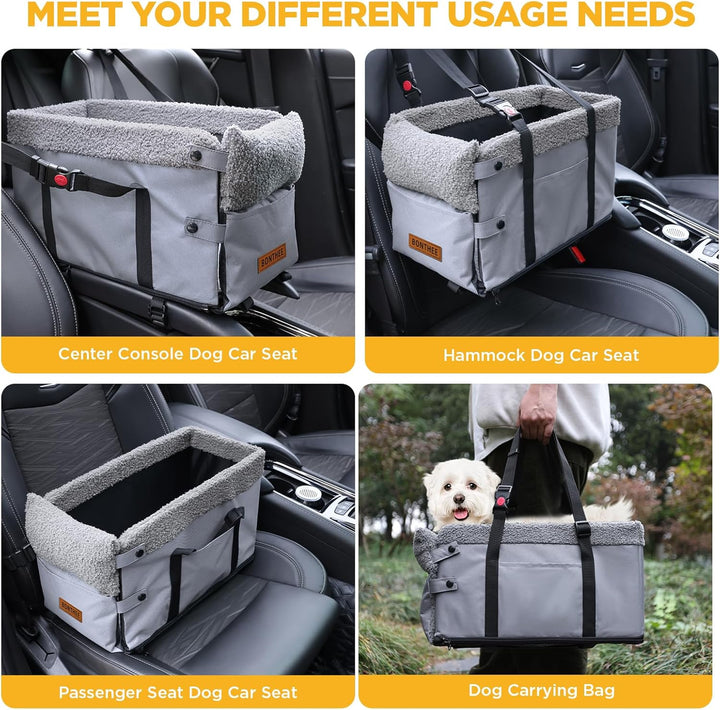 Mittelkonsole Hundeautositz für kleine Hunde bis 9 kg, Grau, 45,7 x 25,4 x 22,9 cm Konsole Grau, Kon