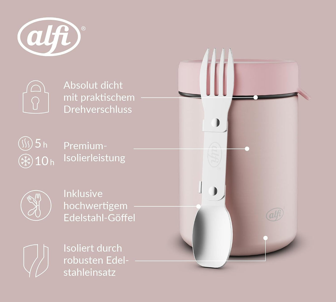 alfi ISO FOOD MUG Thermobehälter 0,35 l, 5 h heiss, pastel rose Pastel Rose Mat, Pastel Rose Mat